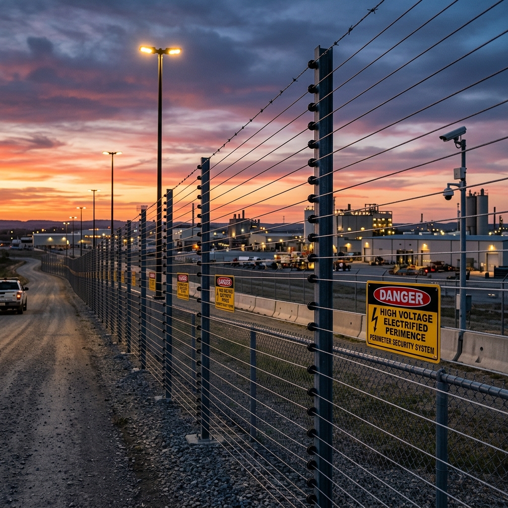 Clôture électrique industrielle